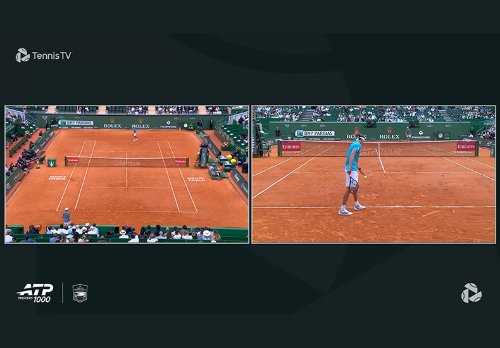 ATP Masters 1000 livestream splitscreen from Tennis TV