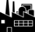 Icon of a factory with smoke towers