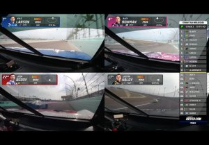 Multiview of four NASCAR driver cams for HBO Max